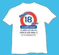 T-shirt 18 jaar