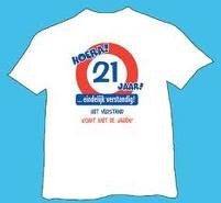 T-shirt 21 jaar